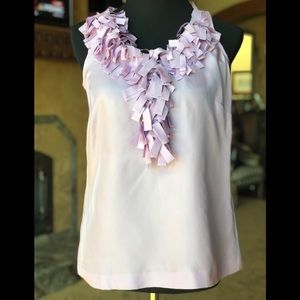 Sleeveless silk blouse
